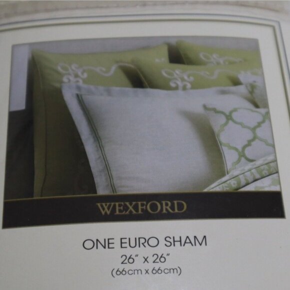 NWT NEW ROSE TREE EURO Sham Wexford Cotton Green MSRP: $79 - Picture 3 of 9